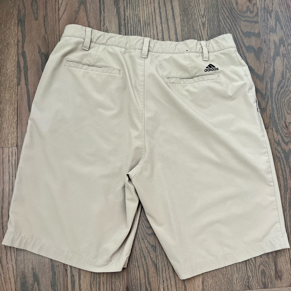 Adidas khaki golf shorts - size 35